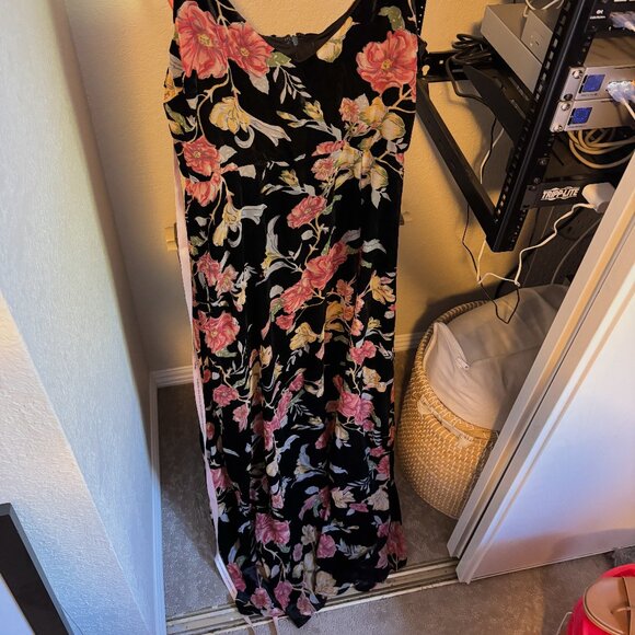 Lulus Alluring Blooms Black Floral Burnout Velvet Maxi Dress - Picture 4 of 7